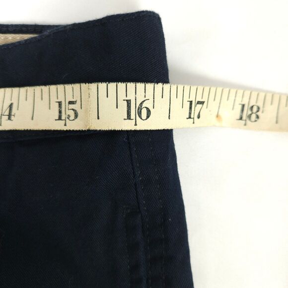 NWT Chaps Mens 32 Navy Blue Pleated Pleat Front Chino Khaki Shorts - Picture 5 of 7